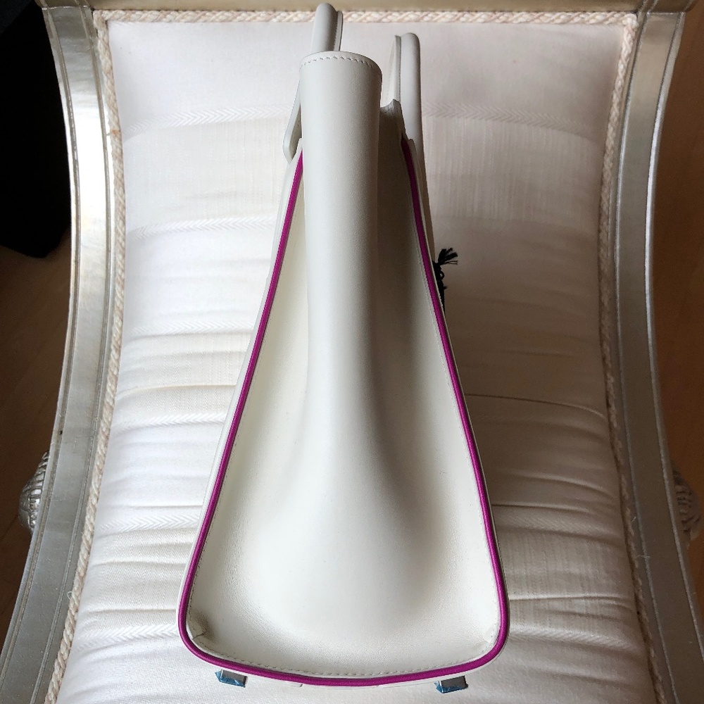 ❗️SOLD❗️Celine White/Magenta Micro Luggage Tote - Picture 5 of 16
